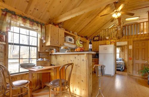Logansport Cabin | Riverfront ‘Portobello Cabin’ w/ Hot Tub & Canoe!