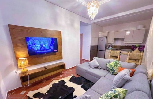 Oued Laou Apartment | Spacious terrace, pool and access to the sea.
