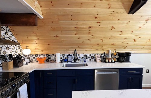 Carrolltowne Cabin | Renovated 1973 Aframe with Hot Tub