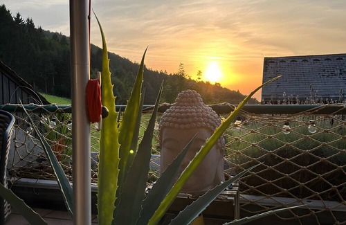 Sasbachwalden Apartment | 'Schwarzwaldlodge Zeitlos' with Mountain View, Private Terrace and Wi-Fi