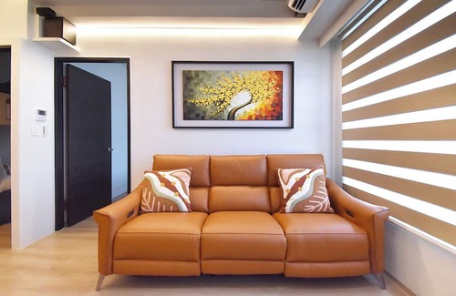 Tamsui Apartment | Spacious 3-bedroom apartment with WiFi, fitness room in New Taipei City
