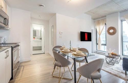 International District Apartment | Square Victoria - Balcony - Downtown View