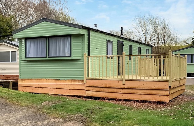 New for 2019. Contemporary caravan with one double and two twin.