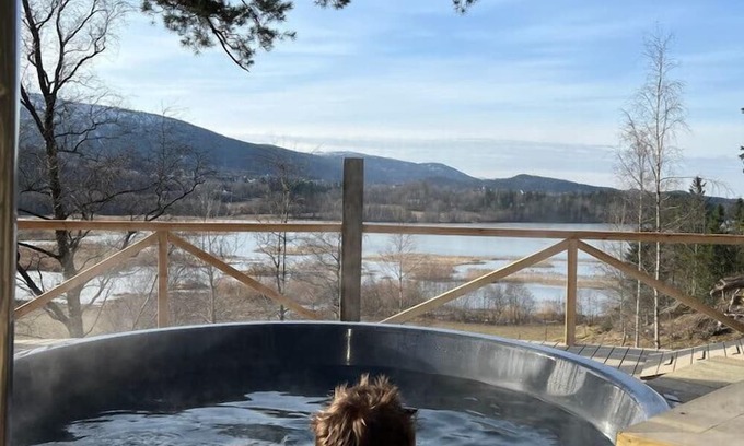 Levanger Cabin | Brand new unique cabin with a little luxury and hot tub on the deck.