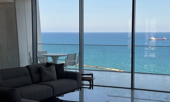 Neapolis Apartment | The One Tower: Luxury Oceanfront 3BR with Panoramic Sea Views